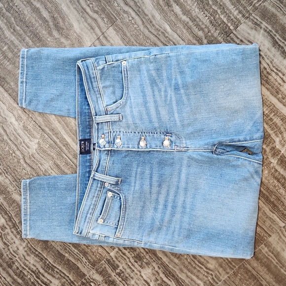 J. Crew Factory Denim - J.Crew high rise skinny jeans button fly